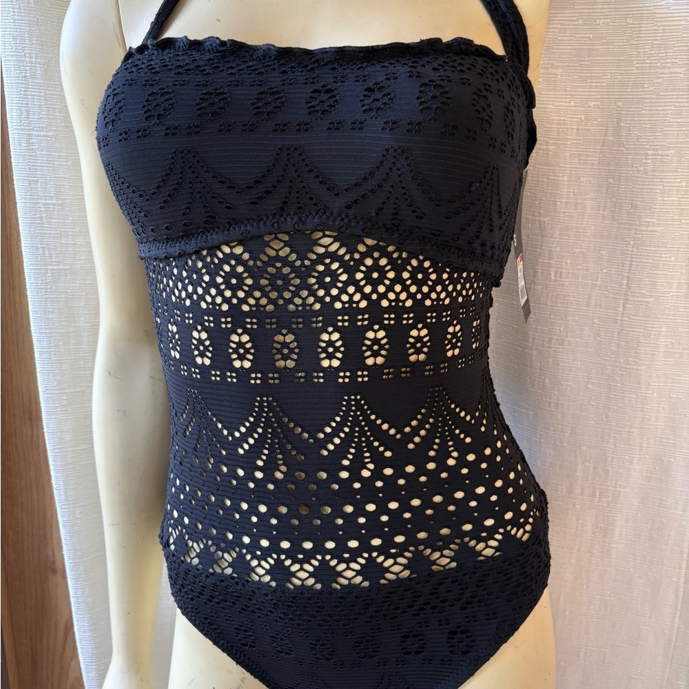 Messino Black Lace One-Piece Swimsuit